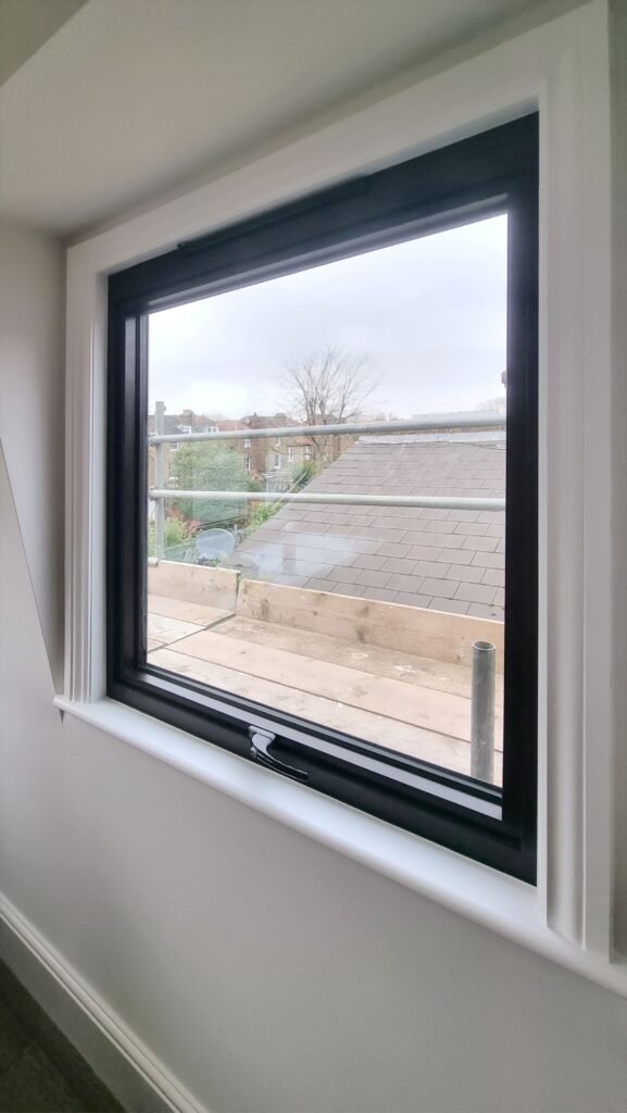 Newly fitted window preventing mould and condensation.