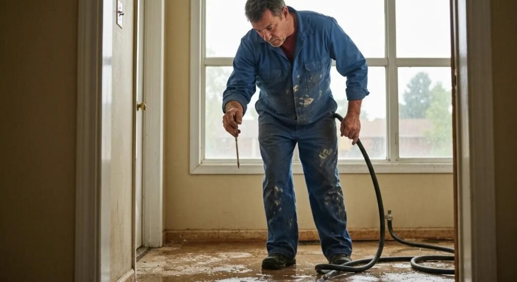 water damage repairman